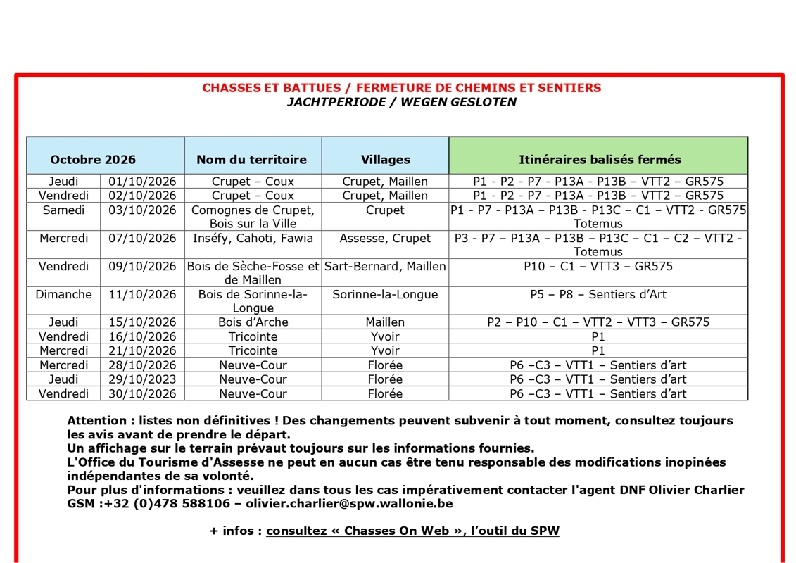 10 2026 CHASSES ET BATTUES en octobre maj 2 10 26 page 0001